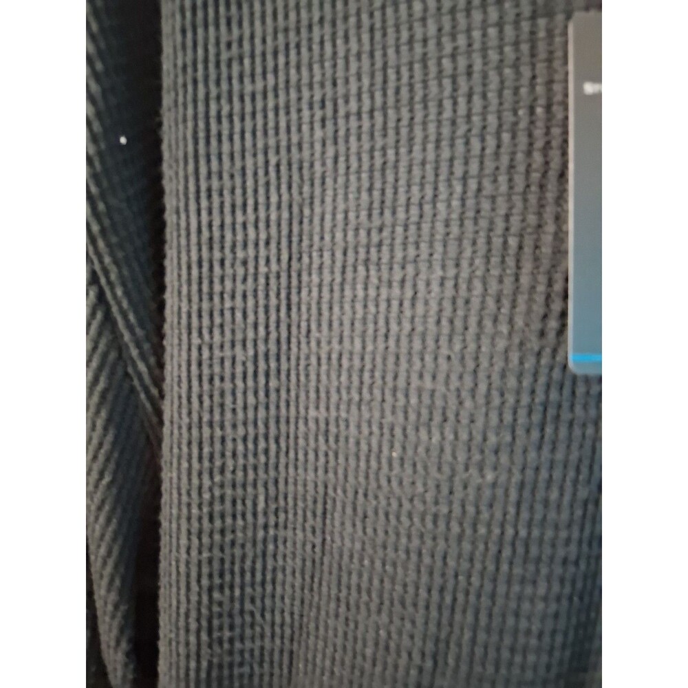 Blue Ice Men's Black Waffle Knit Pullover Hoodie Kangaroo Pocket 2XL MPN - Picture 2 of 5